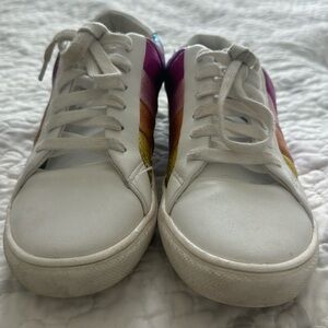 Kurt Geiger Kids Sneakers - White with Rainbow Accents